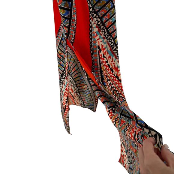 Gianni Bini Maxi Dress Size M Double Side Slits Sleeveless Red Resort Wear Boho - Picture 6 of 13